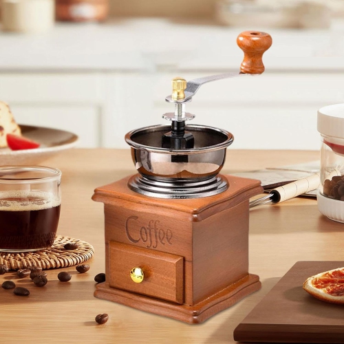 Manual Coffee Bean Grinder Hand Coffee Mill Long Handle Classical Portable Maker Making Tool Machine for Cafe Office Camping
