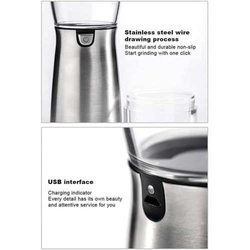 Moulin à café électrique, moulin à café automatique portatif USB, moulin à café, petite machine à café, accessoires de cuisine noirs