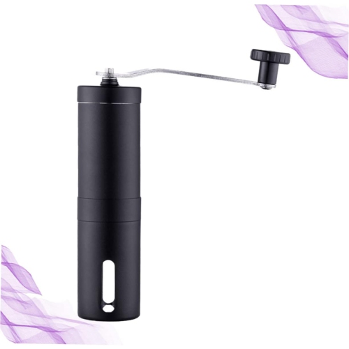 Café manuel Moulin à grains de café finesse en acier inoxydable pour le camping de voyage à domicile pour moudre les noix Plus noir