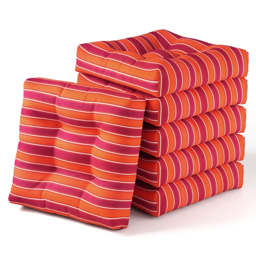 GYMAX  Set Of 6 21" X 21" Chair Seat Cushion Pads Patio