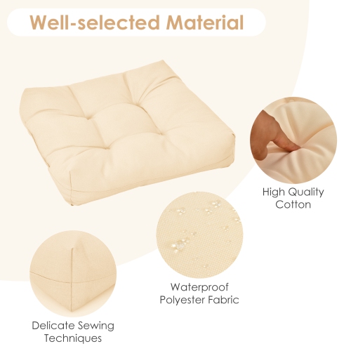 Gymax Set of 6 21'' x 21'' Chair Seat Cushion Pads Patio