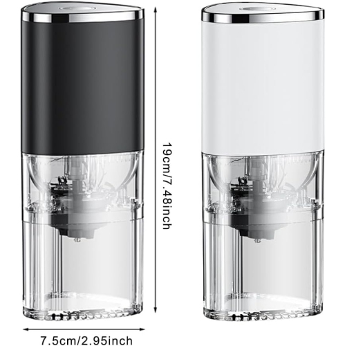 Cafetière automatique électronique, machine à moudre rechargeable, mode double, mini mouture, moulin à mouture réglable, Blanc