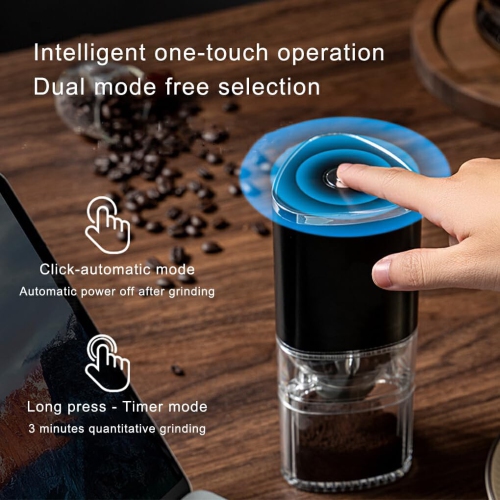 Cafetière automatique électronique, machine à moudre rechargeable, mode double, mini mouture, moulin à mouture réglable, Blanc