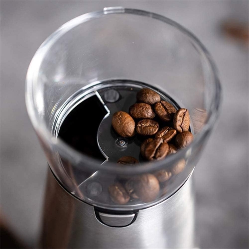 Electric Coffee Bean Grinder, Portable USB Automatic Home Grinder, Bean Grinder, Small Coffee Machine,Kitchen Accessories Stainless steel color