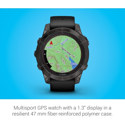 Garmin fēnix 7 Pro Sapphire Solar, Multisport GPS Smartwatch, Built-in Flashlight, Solar Charging Capability, Black