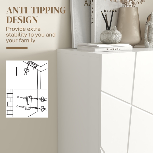 HOMCOM 5-Tier Narrow Shoe Cabinet for Entryway, Slim Shoe Storage Cabinet with Soft-Close Hinges and Adjustable Shelves, Holds 15-20 Pairs, High