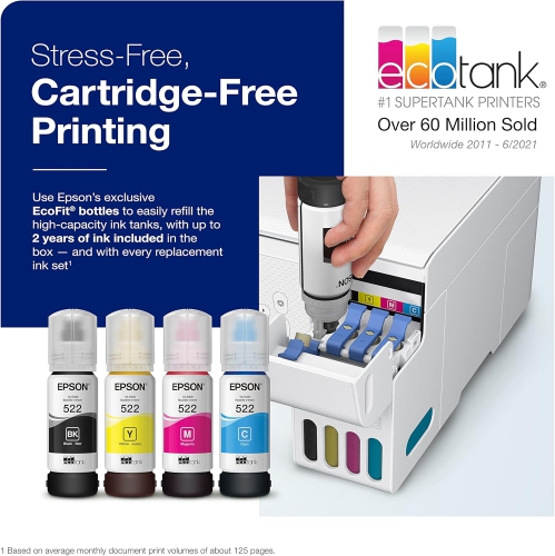 Epson EcoTank ET-2803 Wireless Colour All-in-One Cartridge-Free Supertank Printer with Scan and Copy