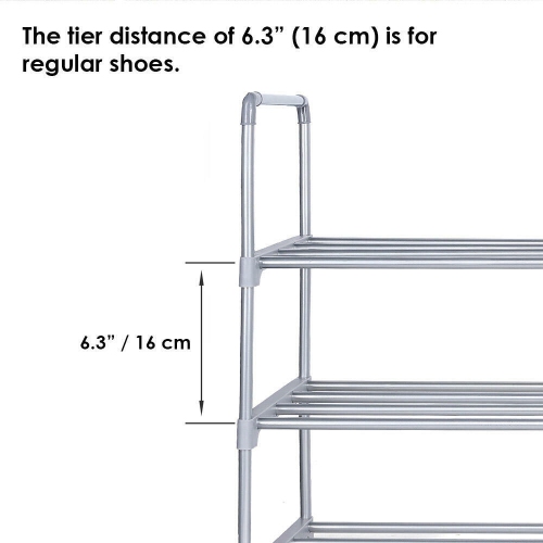 3-Tier Shoe Rack 18 Pairs Shoe Shelf Storage Cabinet Organizer, 35" L x 11.6" W x 20.87" H Unit Entryway Stackable Shelf Unit