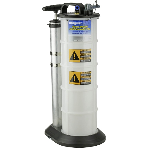 Évacuateur manuel de liquide Mityvac 7201 avec réservoir de 2,3 gallons; Évacuation ou distribution de liquides à l'aide d'un bouton-poussoir;