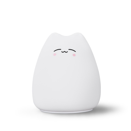 Lampe de chevet colorée en silicone lampe de chambre mini LED veilleuse de Noël d'anniversaire convient aux enfants et aux bébés - Smart Cat