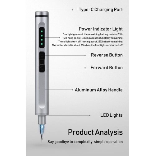 Electric Precision Screwdriver Set Multi-Function Laptop, Mobile Phone Repair Tool - 5-Speed Electric 71-in-1 Laptop Storage Screwdriver Set