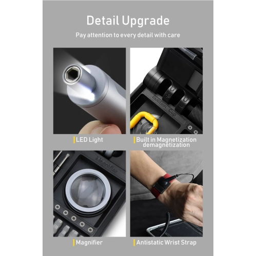 Electric Precision Screwdriver Set Multi-Function Laptop, Mobile Phone Repair Tool - 5-Speed Electric 71-in-1 Laptop Storage Screwdriver Set