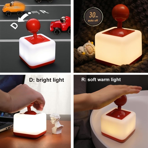 USB Toggle Rocker Switch Night Light Bedroom Sleep Light LED, 2 Light Modes, Suitable for Kids Toddler Boys Girls Birthday - Yellow