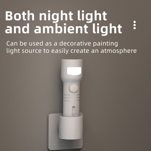 Modèle rechargeable avec lampe de poche, lampe de capteur de corps humain, veilleuse, veilleuse LED en cas de panne d'alimentation d'urgence, adapté