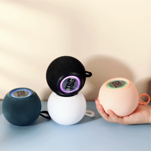 Bluetooth Speaker Bluetooth Subwoofer Colorful Flashing Lights Ball Wireless Small Speaker FM Radio - Navy Blue