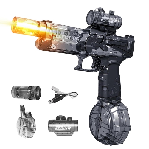 Ultimate Battle Blaster Electric Water Gun with Realistic Muzzle Flame, Large Capacity Water Spray Gun, Summer Outdoor Beach Pool Party Toy for