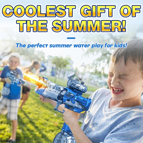 Ultimate Battle Blaster Electric Water Gun with Realistic Muzzle Flame, Large Capacity Water Spray Gun, Summer Outdoor Beach Pool Party Toy for