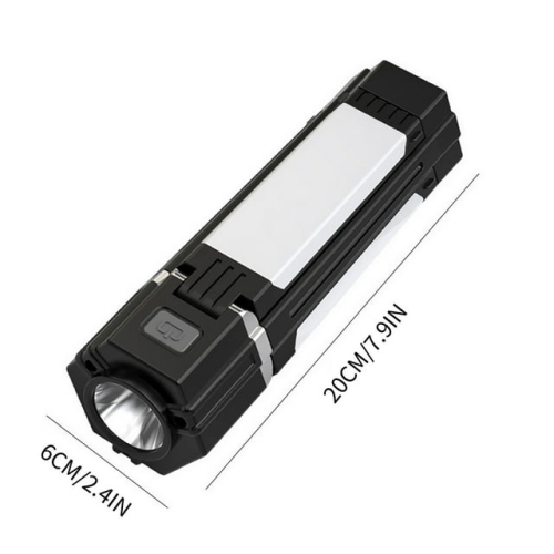 3000 mAh outdoor multi-function foldable magnetic rechargeable flashlight three-in-one portable camping light LED flashlight outdoor activity