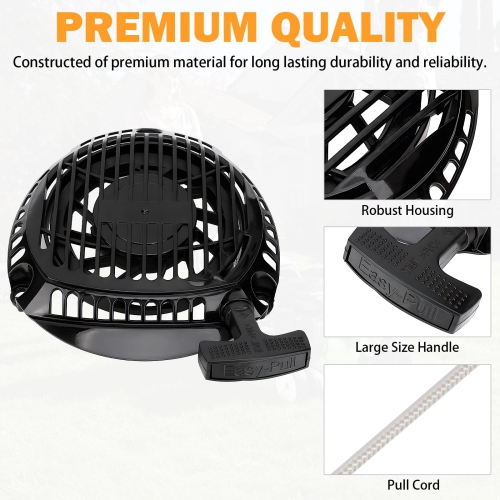 Lawn Mower Pull Starter with Telescopic Spring Pull Cord, Recoil Starter Assembly for Kohler XT675, XT650, XT775, XT800, Replaces 1416520, 14165 20S,