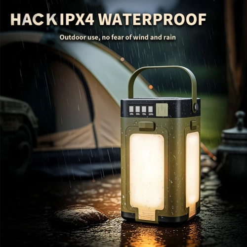 Rechargeable Lantern Power Bank Solar Camping Lantern Waterproof Portable Flashlight LED Tent Light for Camping Hiking Fishing