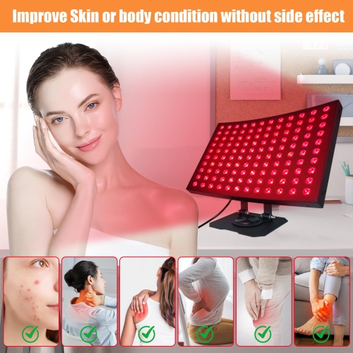Red Light Therapy for Face and Body, 120 LEDs Red 660nm Near Infrared 850nm, High Power Panel for Pain Relief, Sleep, Skin Health, Anti-Aging