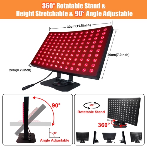 Red Light Therapy for Face and Body, 120 LEDs Red 660nm Near Infrared 850nm, High Power Panel for Pain Relief, Sleep, Skin Health, Anti-Aging