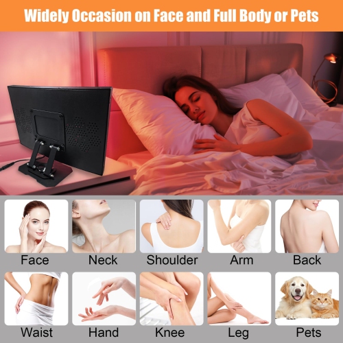 Red Light Therapy for Face and Body, 120 LEDs Red 660nm Near Infrared 850nm, High Power Panel for Pain Relief, Sleep, Skin Health, Anti-Aging