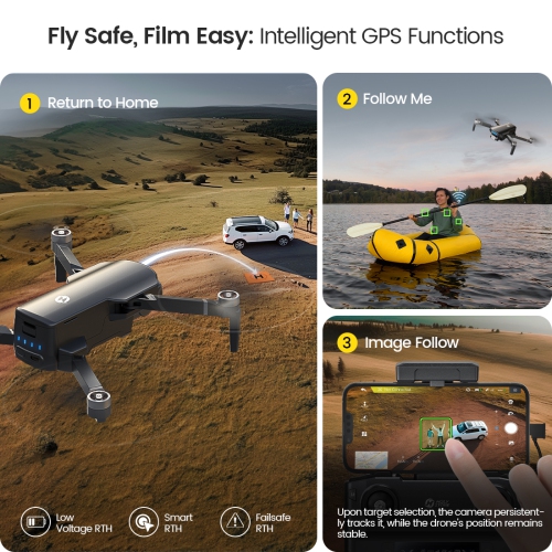 Holy Stone HS360S 249g GPS Drone for Adults Beginner with 4K UHD Camera, Foldable 5G FPV RC Quadcopter with 10000 Feet Control Range, Brushless