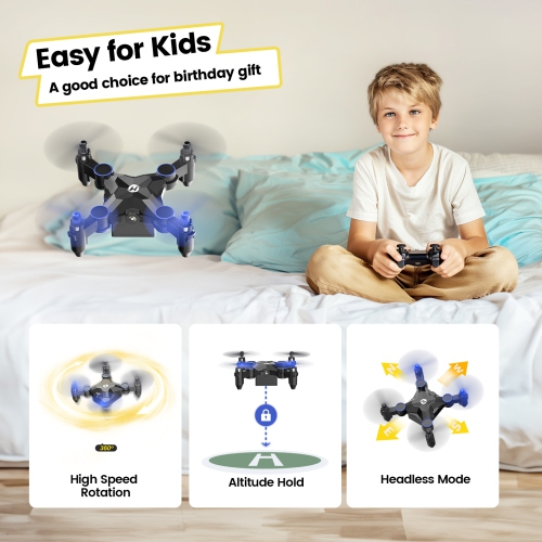 Mini-drone pliable Holy Stone HS190 de moins de 249 g pour les débutants, nanorécepteur téléguidé avec support d'altitude, déplacements en 3D,