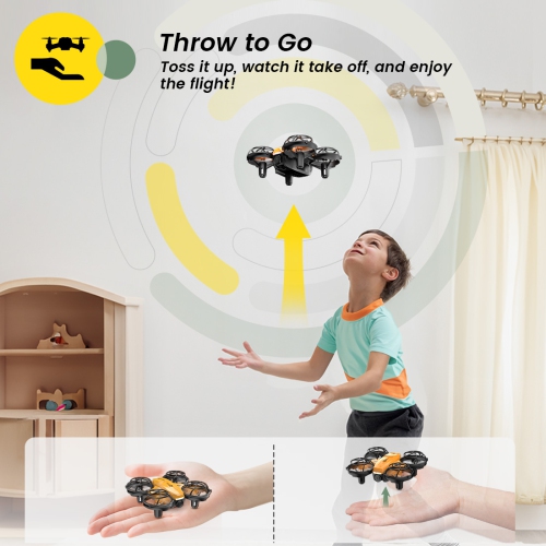 Holy Stone HS420 Mini Drone Under 249g with HD FPV Camera for Kids Adults Beginners, Pocket RC Quadcopter, Toss to Launch, Gesture Selfie, High Speed