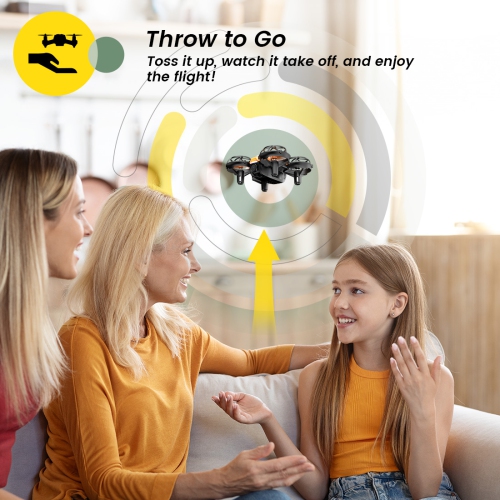 Holy Stone HS420 Mini Drone Under 249g with HD FPV Camera for Kids Adults Beginners, Pocket RC Quadcopter, Toss to Launch, Gesture Selfie, High Speed