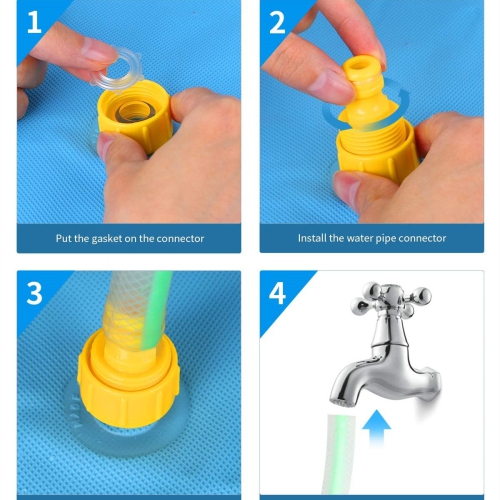 Dog Swimming Pool Anti-slip Splash Mat Children Thickened Durable Upgraded Spray Mat Pet Summer Outdoor Water Toys Backyard Fountain Play Mat,