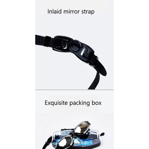 Lunettes de natation populaires pour adultes, casquettes de natation, pinces pour nez, bouchons d'oreille, lunettes de natation antibuée en silicone