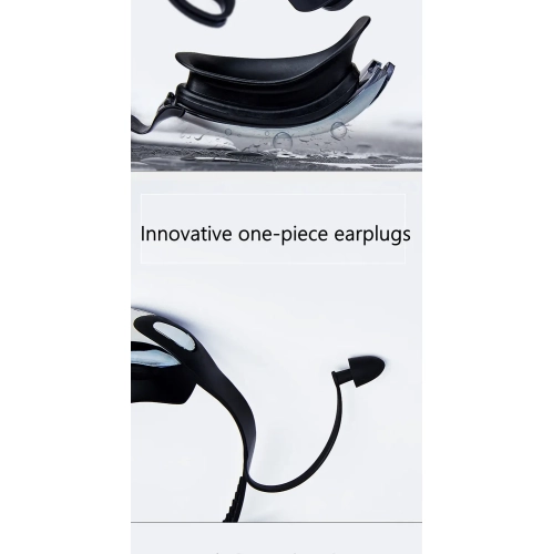 Popular set adult swimming goggles, swimming caps, nose clips, earplugs, silicone HD anti-fog electroplated children's swimming goggles for adults -