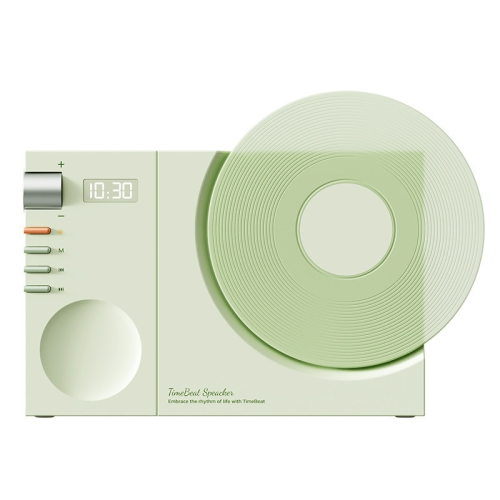 Retro record player Bluetooth speaker with bass boost and clock, heavy bass lossless sound quality, suitable for office home decoration gift - Plum