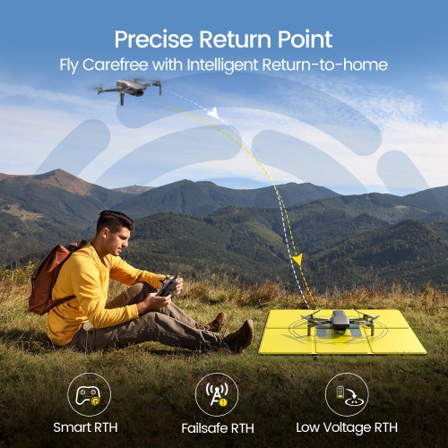 Holy Stone – Drone HS900 de moins de 249 g pour adultes avec caméra 4K, 3 axes, cardan sans balais avec portée de 20000 pi, suivi visuel,