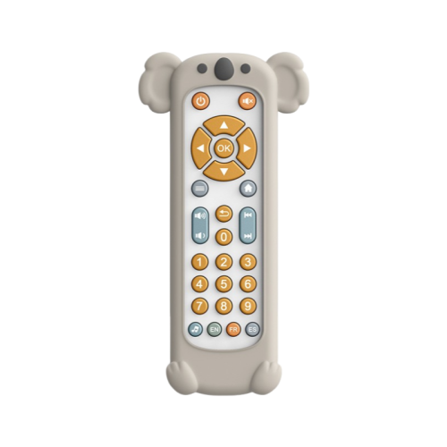GREEN SCENIC  Baby Safe Tv Remote Control Toy \w Multi-Langauge Learning Function - Realistic Design, Soft Silicone Shell, Baby Sensory Toy \w