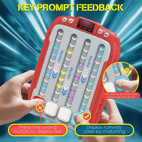 Rhythm dance music game console, children's electronic music toys, stress relief, children's handheld games, game consoles, birthday gifts for boys