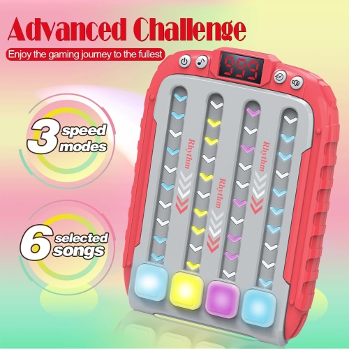 Rhythm dance music game console, children's electronic music toys, stress relief, children's handheld games, game consoles, birthday gifts for boys