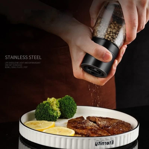 Ensemble de 2 moulins à sel et à poivre, accessoires de cuisine réglables robustes et moulin à poivre