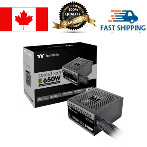 Bloc d'alimentation non modulaire ATX3.1 BX3 650&nbsp;W 80+ Bronze de Thermaltake