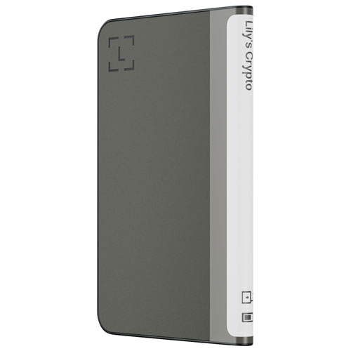 Portefeuille physique de cryptomonnaie à encre électronique 3,7 po USB-C/Bluetooth avec clé de récupération Stax de Ledger - Graphite