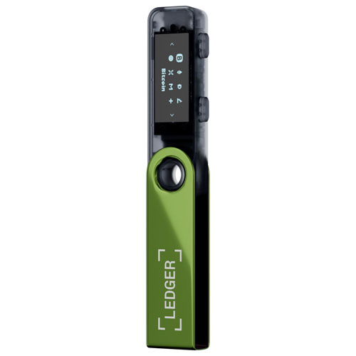 Portefeuille physique de cryptomonnaie USB-C Nano S Plus de Ledger - Vert oxydé