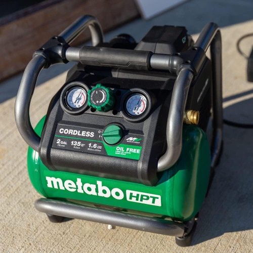 Metabo HPT 36V MultiVolt Cordless Air Compressor | Tool Only, No Battery | Brushless Motor | 135 Max PSI | 2-Gallon Capacity | 27.3 Lbs. | Optional
