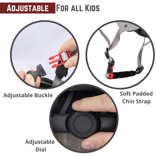 Adjustable Kids Bike Helmet for Ages 3-14 | Boys & Girls Multi-Sport Safety Helmet for Cycling, Skating, Scooter & Extreme Activities | Fits Head