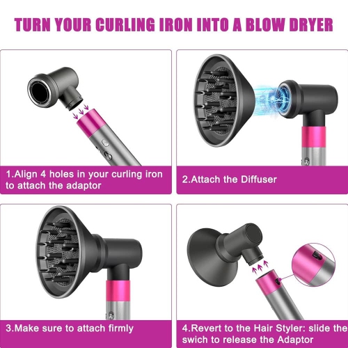 Diffuser and Adaptor for Dyson Airwrap Styler | Converts Airwrap Styler into Hair Dryer Combination | Compatible Hair Styling Tool Accessories for