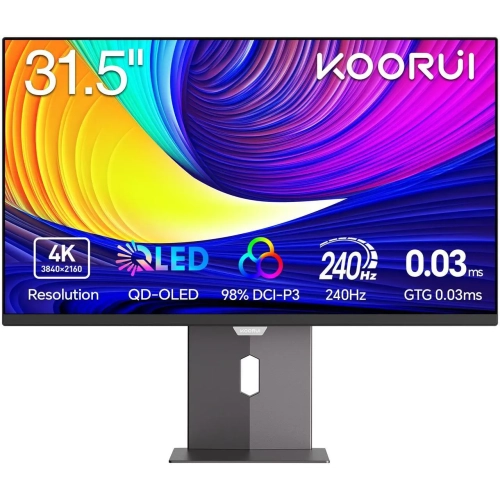 KOORUI  31.5" 3840 X 2160 (4K) 240 Hz Qd-Oled Gaming Monitor Freesync Premium & G-Sync Compatible 98% Dci-P3 S3241Xo