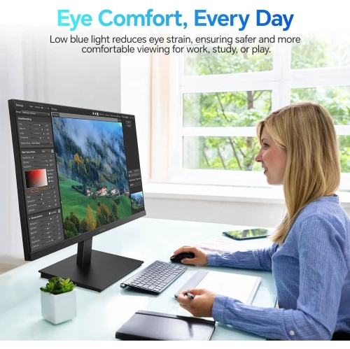 Moniteur de jeu IPS 120 Hz 2560 x 1440 de 27 po 1 ms écran plat SRVB 99 % E2721H de KOORUI