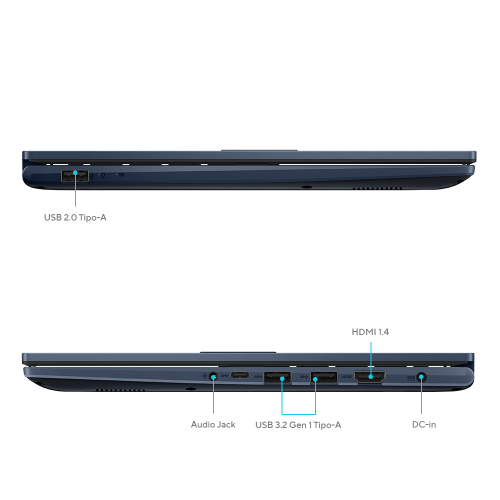 Portable Vivobook 14 2025 d'ASUS, processeur 6 cœurs Core i3-1315U d'Intel, écran FHD de 14&nbsp;po, carte graphique UHD d'Intel, SSD 2&nbsp;To DDR4