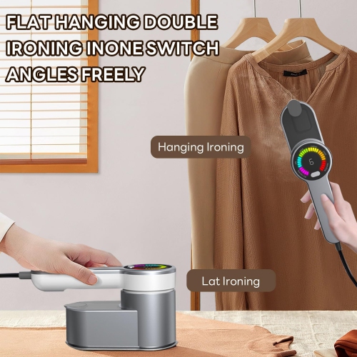 Fer à repasser, fer à repasser de voyage à vapeur de 1200&nbsp;W avec 6 modes de repassage intelligents, fer à repasser portatif avec réservoir